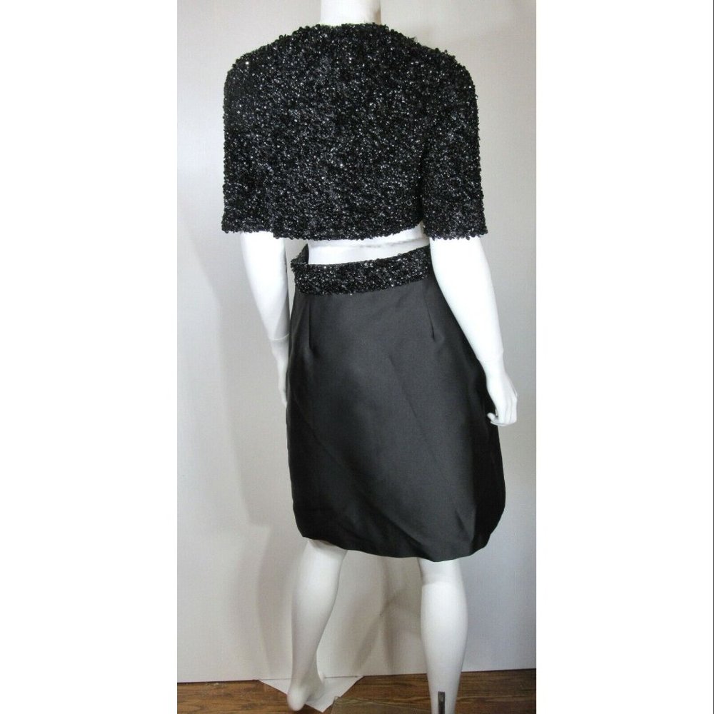 3.1 PHILLIP LIM Black Sequined Embellished Cutout Dress Women's Size 8 NWOT - Picture 6 of 7